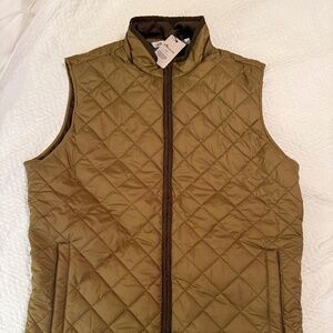 Peter Millar Crown Essex Quilted Vest khaki, size Large